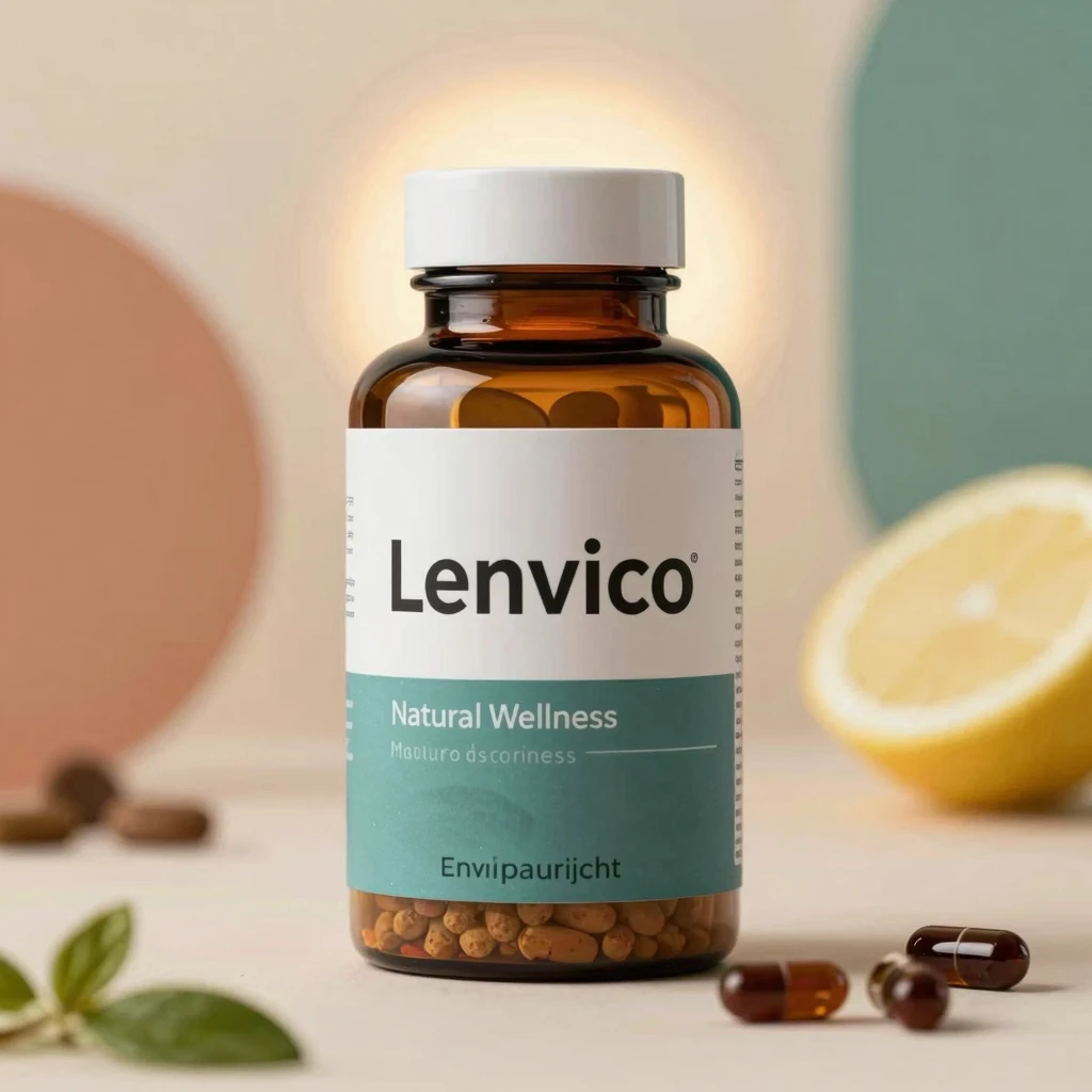 Lenvico supplement bottle with ingredient list visible